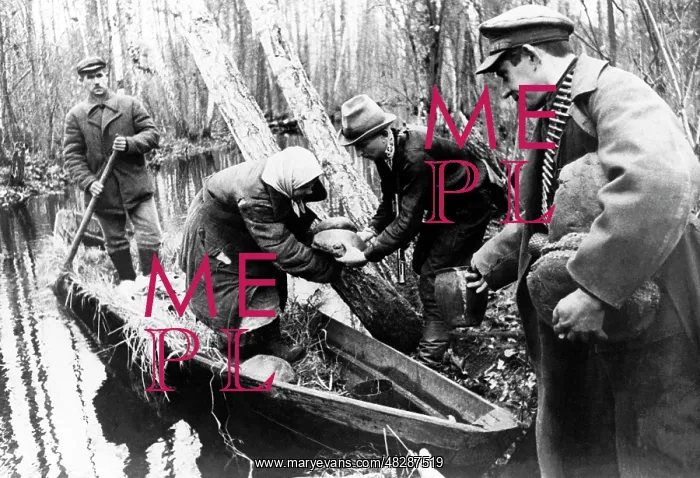 : Peasants supply bread to guerrilla fighters in : Peasants supply bread to guerrilla fighters in