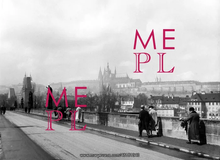 : Pedestrian on the Charles Bridge in Prague : Pedestrian on the Charles Bridge in Prague