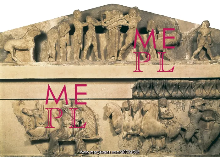 : Pediment and frieze from the treasury of the : Pediment and frieze from the treasury of the