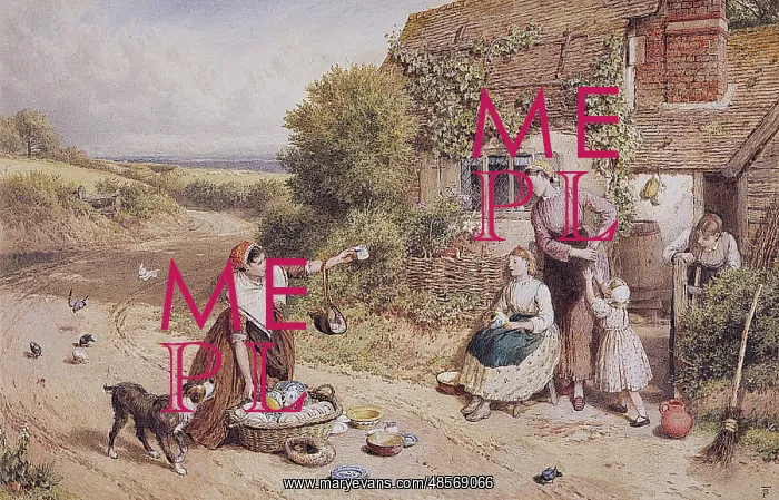 : A Pedlar. Foster, Myles Birket 1825 - 1899 : A Pedlar. Foster, Myles Birket 1825 - 1899