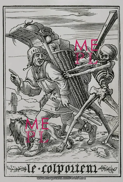 : The Pedlar. The Death is depicted visiting a peddler : The Pedlar. The Death is depicted visiting a peddler