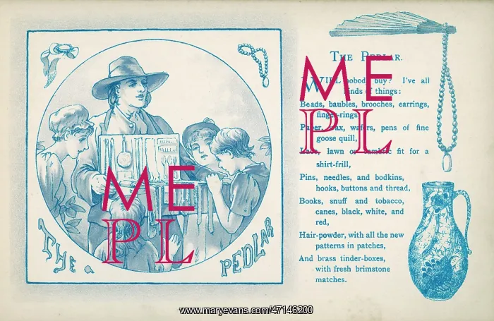 : Pedlar selling his wares : Pedlar selling his wares