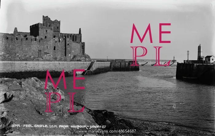 : Peel Castle from the Harbour : Peel Castle from the Harbour