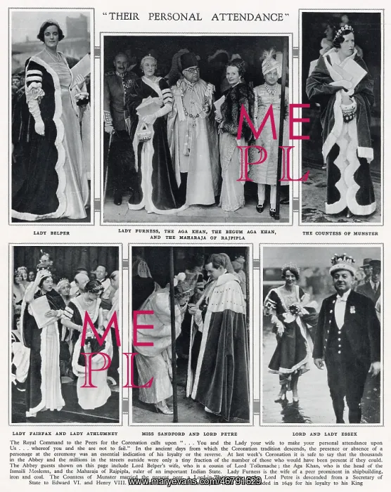 : Peers and peeresses after the 1937 Coronation : Peers and peeresses after the 1937 Coronation