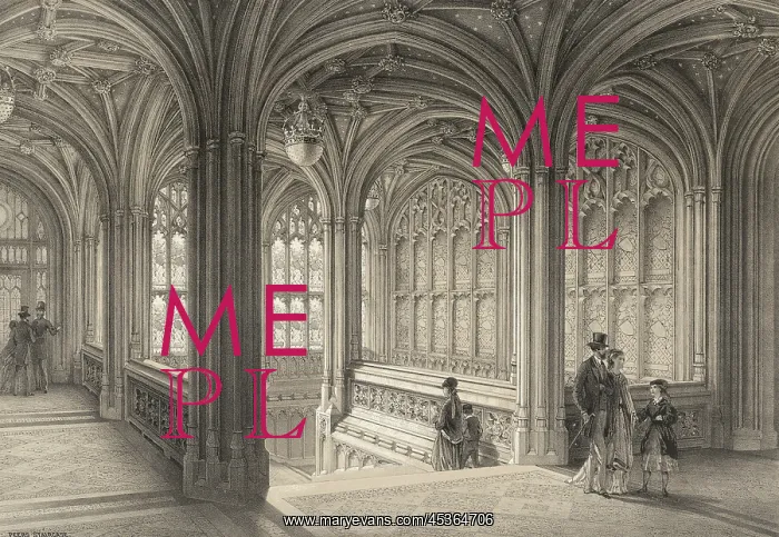 : Peers staircase, 1860 : Peers staircase, 1860
