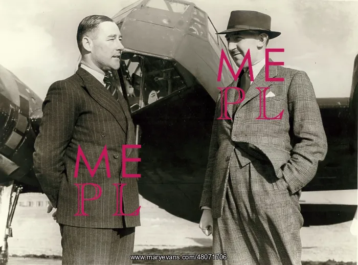 : Bill Pegg Bristol test pilot left and Cyril Uwins : Bill Pegg Bristol test pilot left and Cyril Uwins