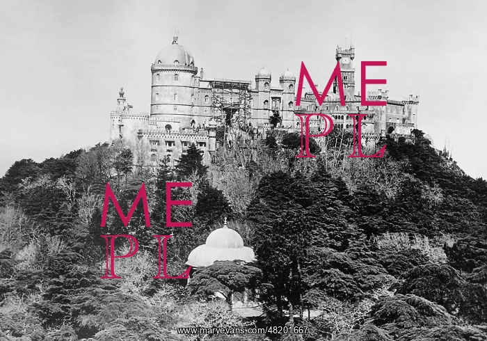 : Pena Palace in Lisbon, 1931 : Pena Palace in Lisbon, 1931