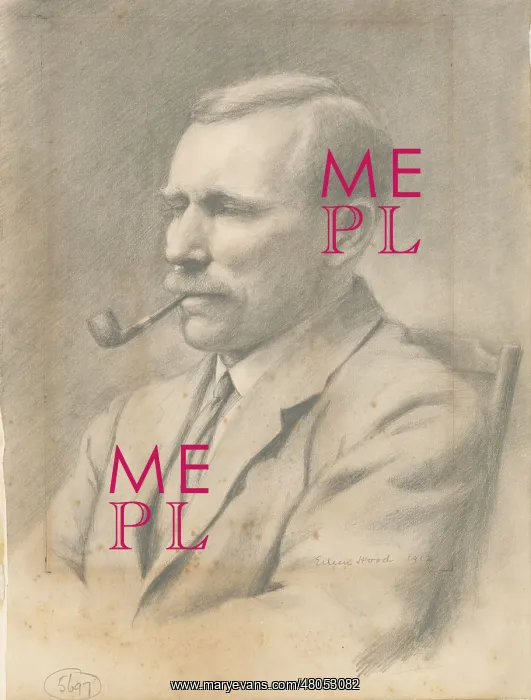 : Pencil drawing of Charles Clement Walker (1877-1968) : Pencil drawing of Charles Clement Walker (1877-1968)