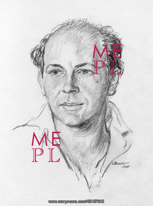 : Pencil portrait of the artist David Wright : Pencil portrait of the artist David Wright