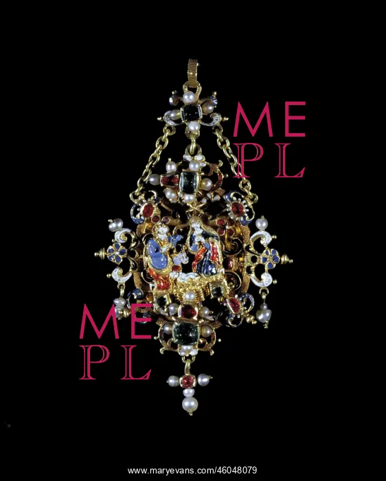 : Pendant with the Nativitas. Gilded Silver with parts of enamel : Pendant with the Nativitas. Gilded Silver with parts of enamel