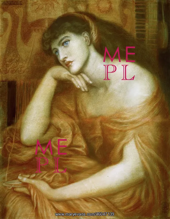 : Penelope, 1869. Rossetti, Dante Gabriel (1828-1882), chalk.~~~~ : Penelope, 1869. Rossetti, Dante Gabriel (1828-1882), chalk.~~~~