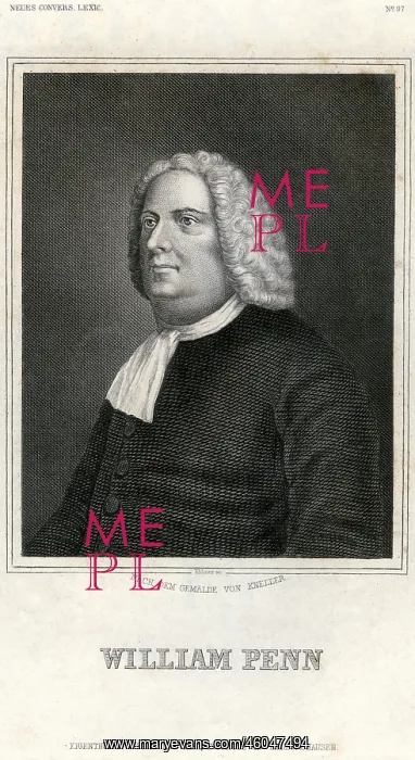 : Penn, William, 14.10.1644 - 30.7.1718, British : Penn, William, 14.10.1644 - 30.7.1718, British