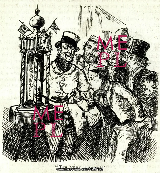  : Only A Penny, Try Your Lungs! - fairground scene