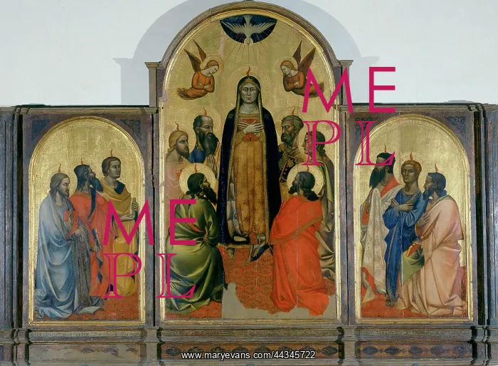: Pentecost, by Andrea Orcagna and : Pentecost, by Andrea Orcagna and