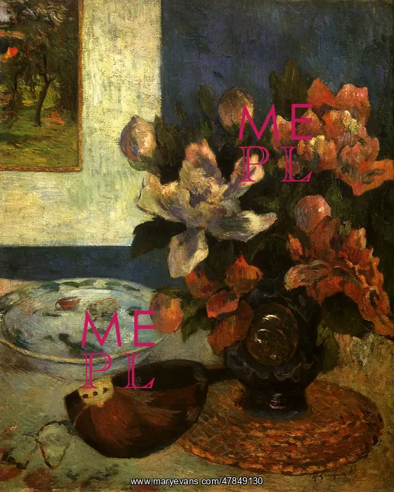  : Peonies and Mandolin, by Gauguin