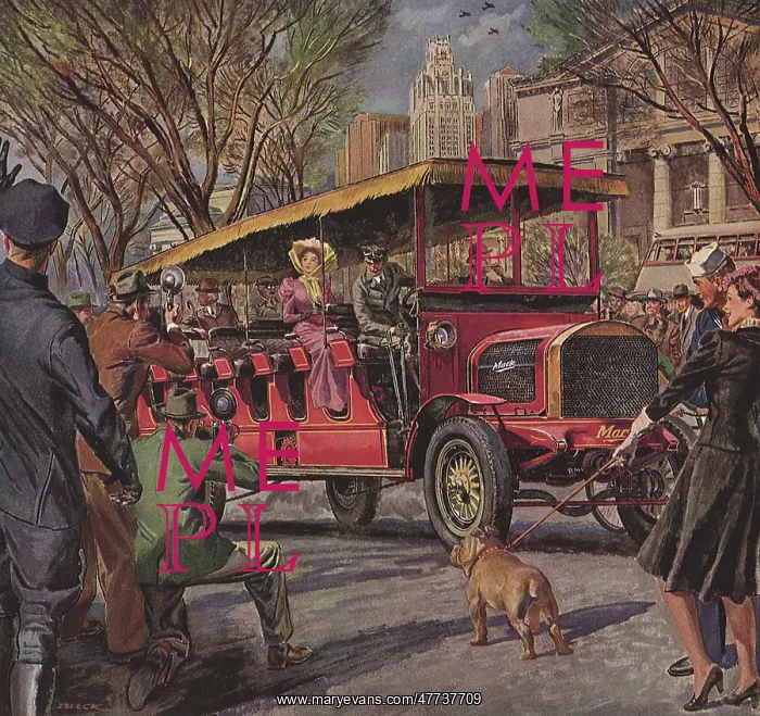 : People admire Vintage Mack Bus