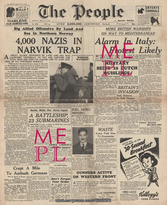 : The People Allied Guns bombard Narvik : The People Allied Guns bombard Narvik