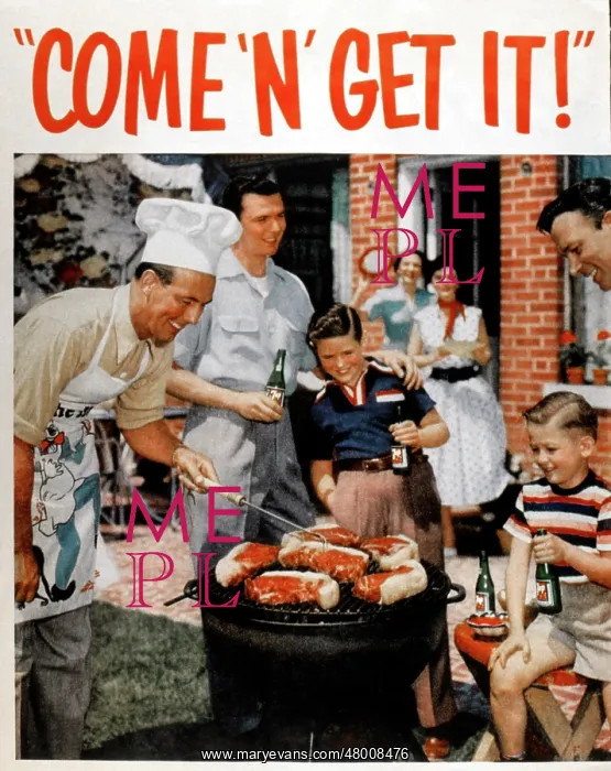 : People at an American barbecue : People at an American barbecue