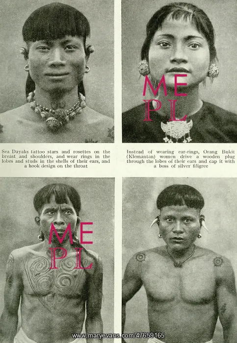 : Four people of Borneo, SE Asia : Four people of Borneo, SE Asia