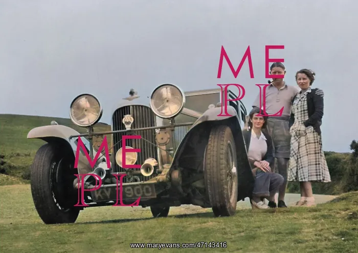 : Three people with a car : Three people with a car