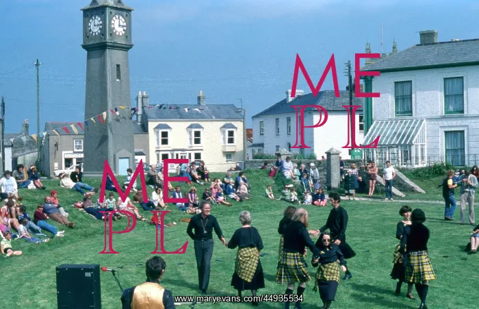 : People dancing in Cornish tartan, Cornwall : People dancing in Cornish tartan, Cornwall