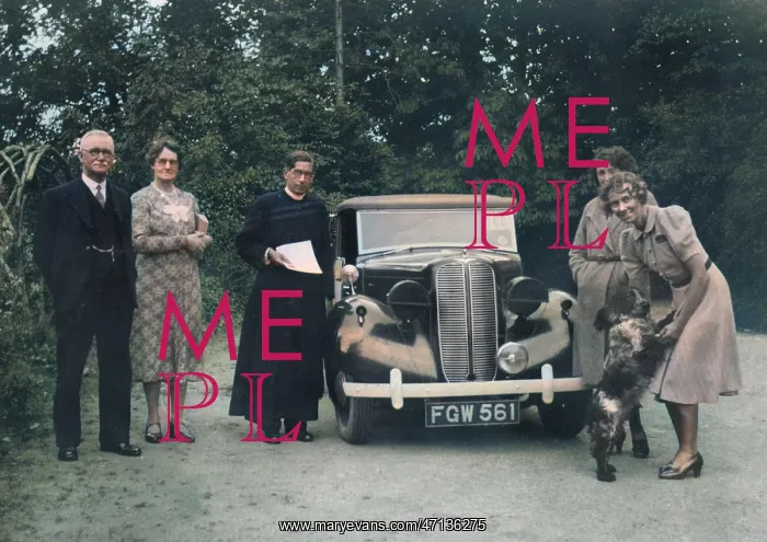 : People with dog and car : People with dog and car