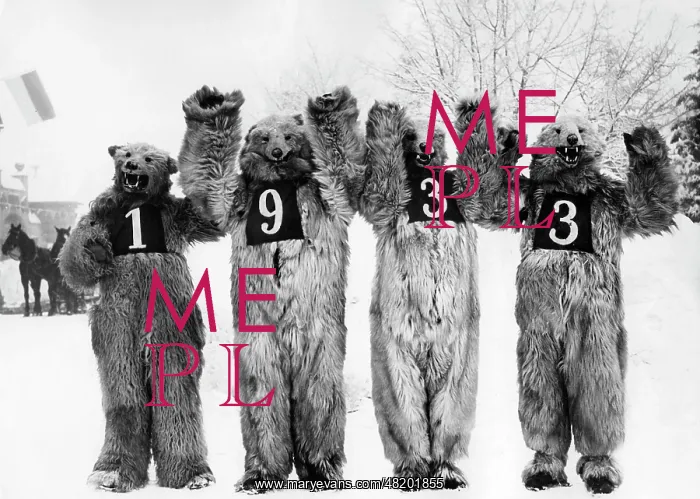 : People dressed as bears on New Year's Eve 1933 : People dressed as bears on New Year's Eve 1933