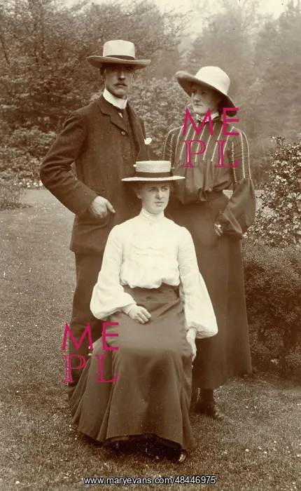  : Three people in a garden, Blanefield, Scotland