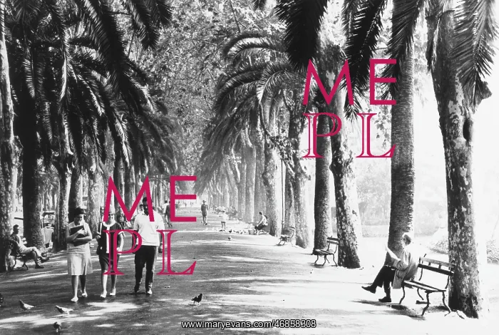 : People going for a stroll in Malaga, Spain : People going for a stroll in Malaga, Spain