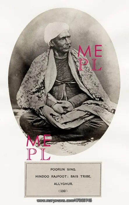 : People of India, indigenous tribe: Poorun Sing, Rajpoot : People of India, indigenous tribe: Poorun Sing, Rajpoot