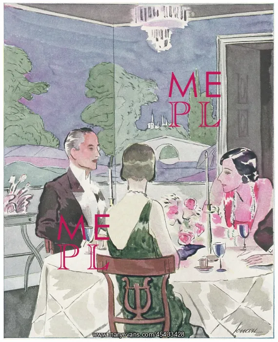 : Three people in a restaurant : Three people in a restaurant
