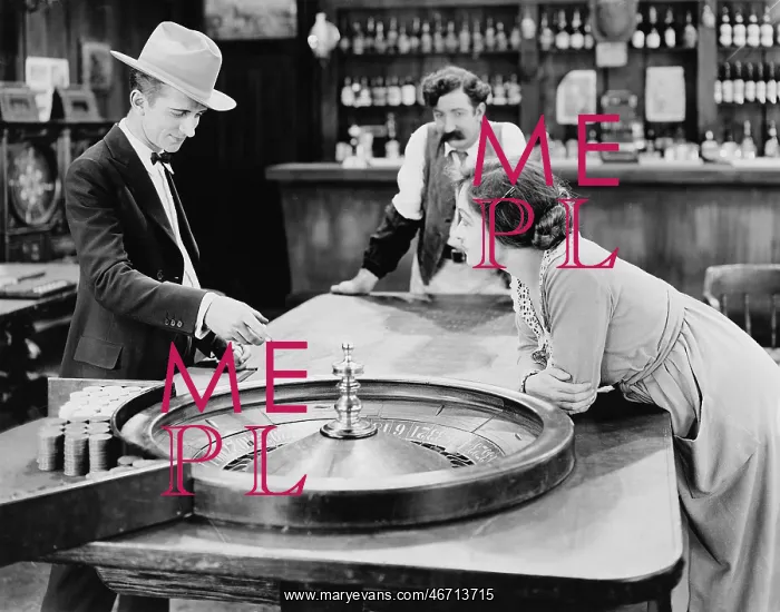 : People at roulette table in bar : People at roulette table in bar