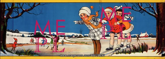  : People sliding and skating on ice