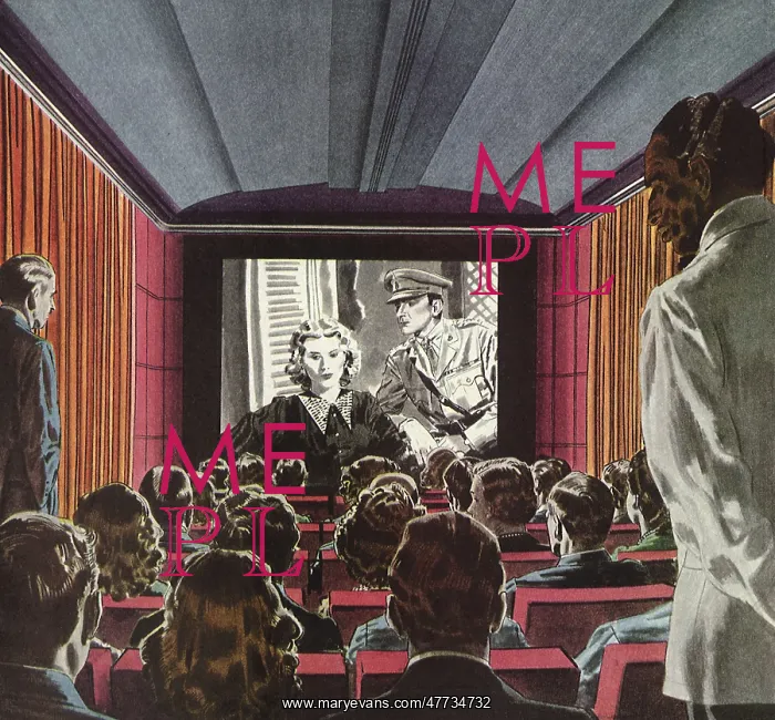  : People in Small Movie Theater