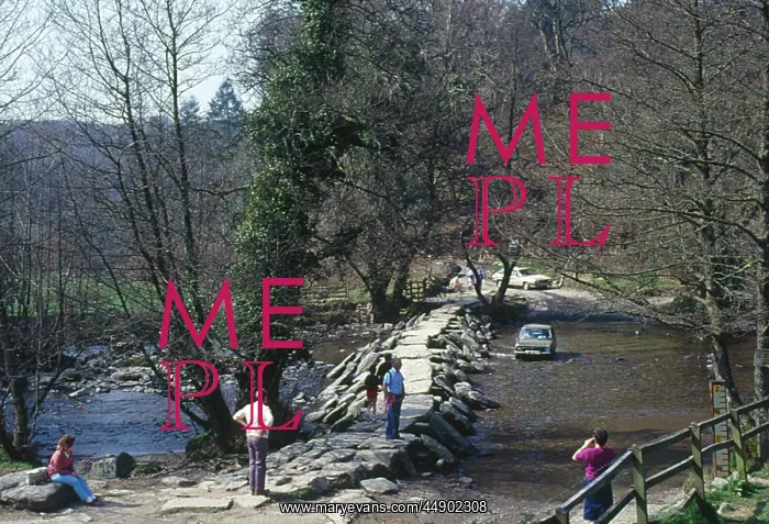 : People at Tarr Steps, Exmoor, Somerset : People at Tarr Steps, Exmoor, Somerset
