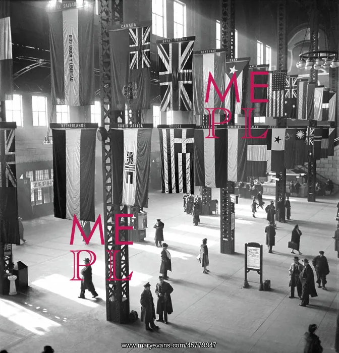 : People, Union Station, Chicago, World War II, historical : People, Union Station, Chicago, World War II, historical
