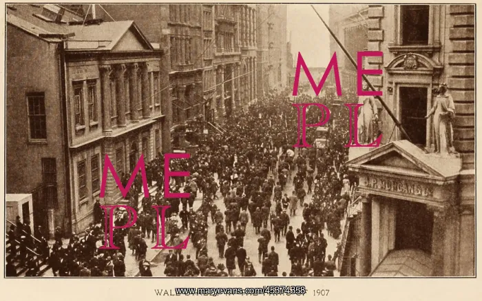 : People fill Wall Street during the Panic of : People fill Wall Street during the Panic of