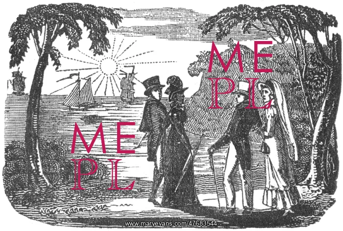 : People watching a sunset, c. 1800 : People watching a sunset, c. 1800