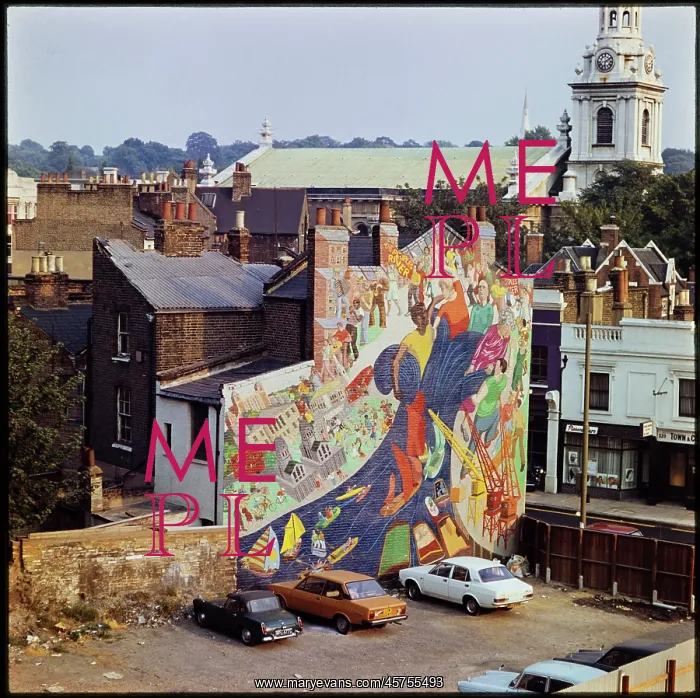 : People's River Mural, Creek Road, Greenwich, London : People's River Mural, Creek Road, Greenwich, London