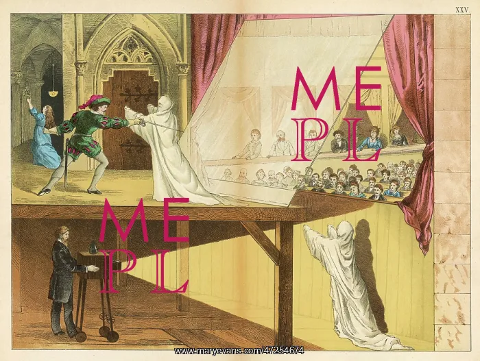 : Pepper's Ghost illusion, 1882 : Pepper's Ghost illusion, 1882