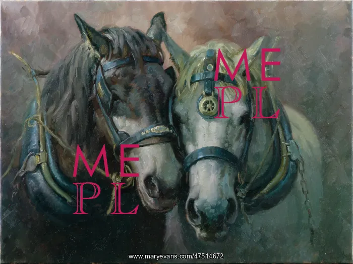 : Perfect Partnership ' Two Bridled Horse : Perfect Partnership ' Two Bridled Horse