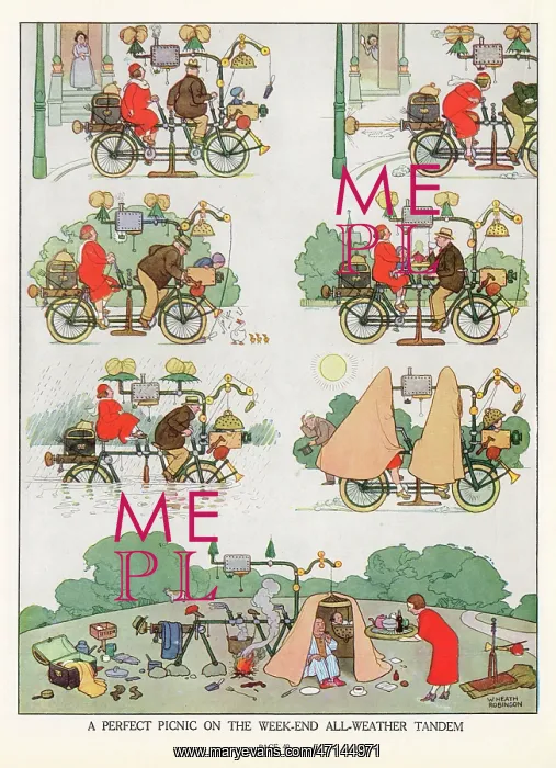: A Perfect Picnic - William Heath Robinson : A Perfect Picnic - William Heath Robinson