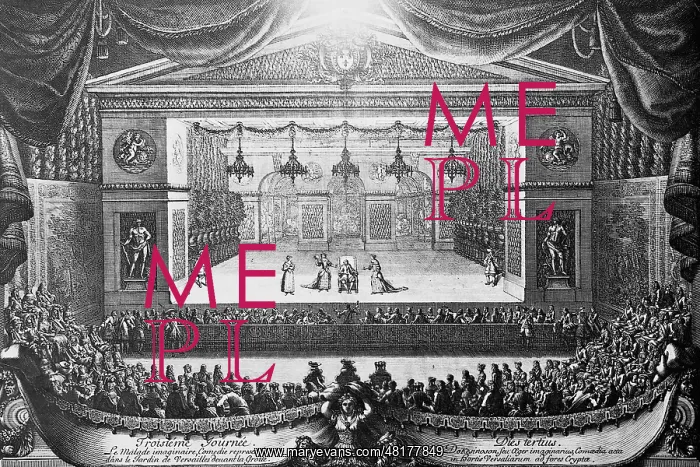 : Performance of The Hypochondriac at the court of Versaille : Performance of The Hypochondriac at the court of Versaille