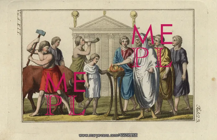 : Performance of a Roman sacrifice : Performance of a Roman sacrifice