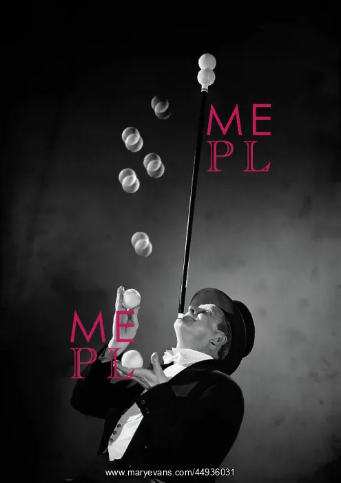: Performer Wearing Top Hat and Tails Throwing Tennis : Performer Wearing Top Hat and Tails Throwing Tennis