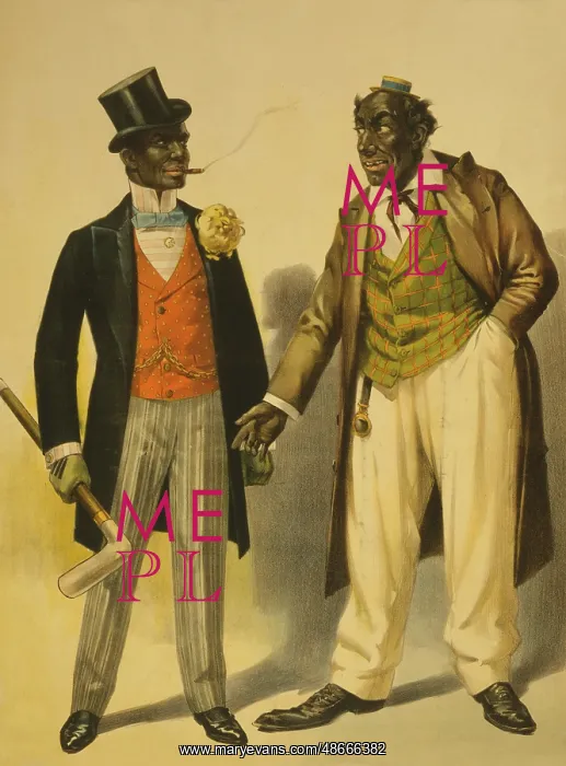  : Two performers in blackface, facing each other