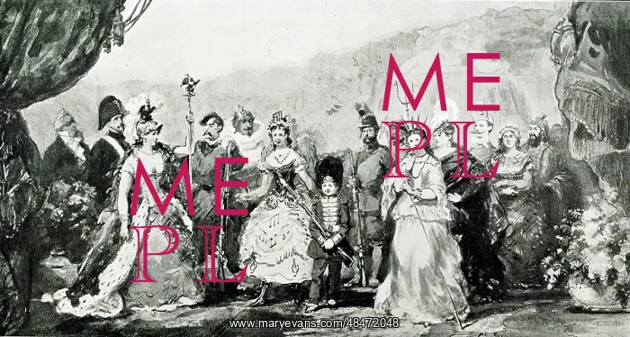 : Performers in a production at Compiegne Palace : Performers in a production at Compiegne Palace