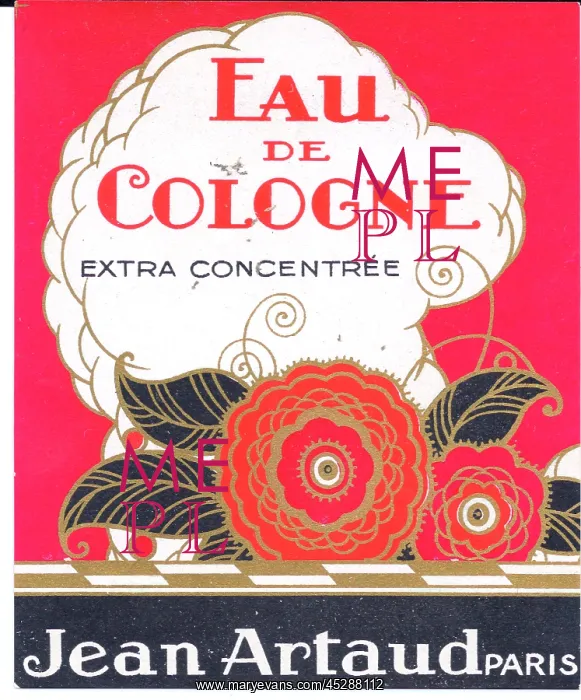 : Perfume label, Eau de Cologne extra concentree : Perfume label, Eau de Cologne extra concentree