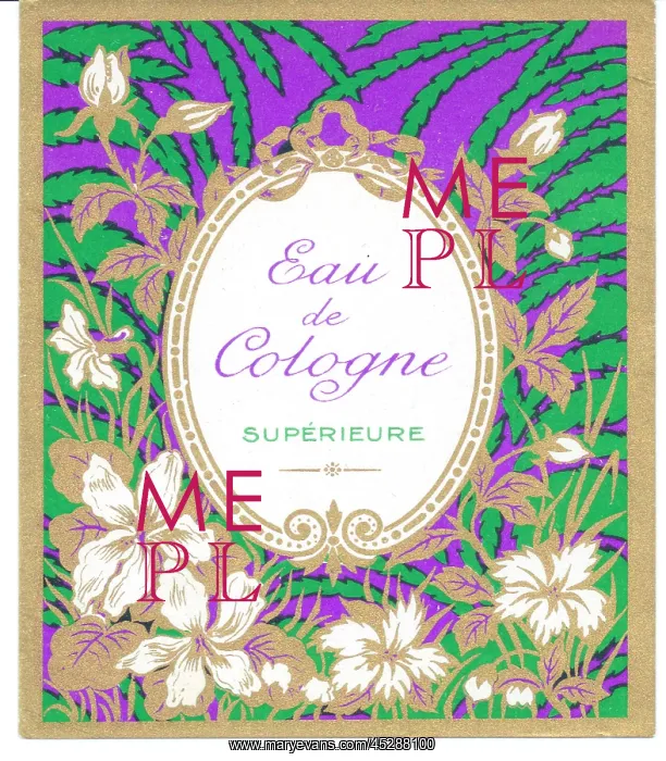 : Perfume label, Eau de Cologne superieure : Perfume label, Eau de Cologne superieure