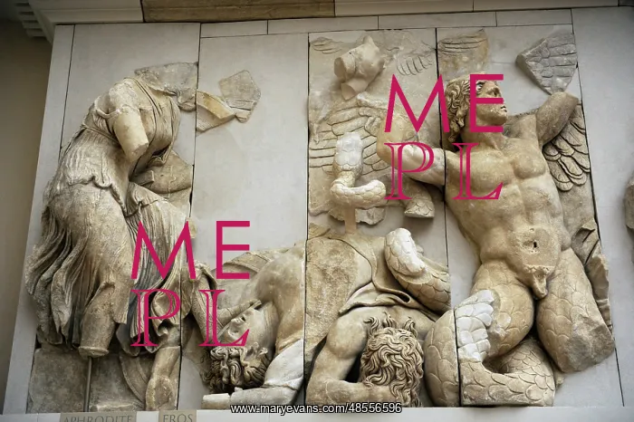 : Pergamon Altar. Aphrodite and Eros : Pergamon Altar. Aphrodite and Eros